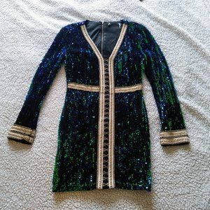 Velvet Sequin Mini Dress